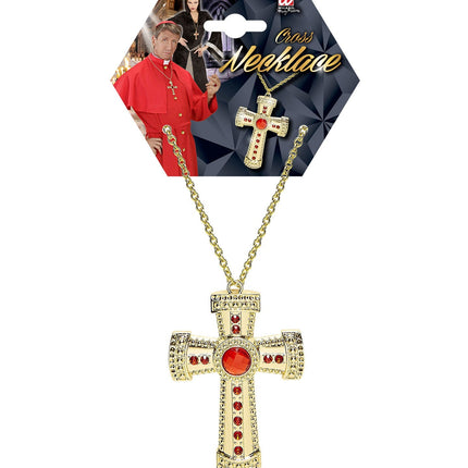 Collana Croce con pietra preziosa