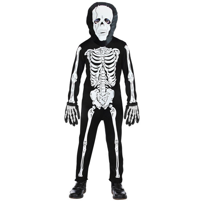 Tuta di Halloween Scheletro Nero Bambino