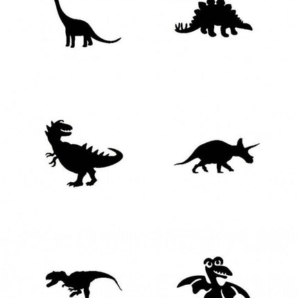 Stencil nero per tatuaggi Dino 12 pezzi