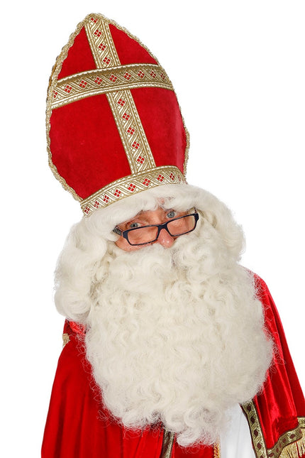 Barba e parrucca di lusso di Sinterklaas
