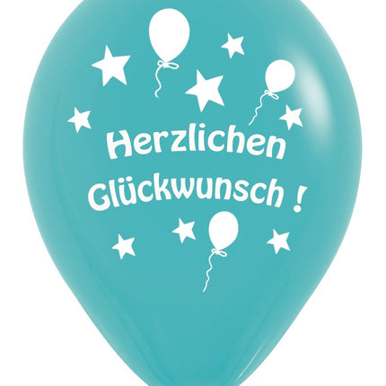 Palloncini Herzlichen Gluckwunsch Mix 30cm 12pz