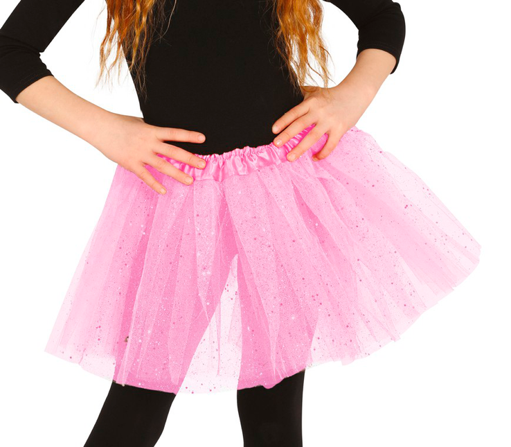 Tutù rosa glitterato 30 cm