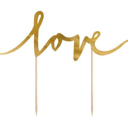 Cake topper Love Gold 17cm