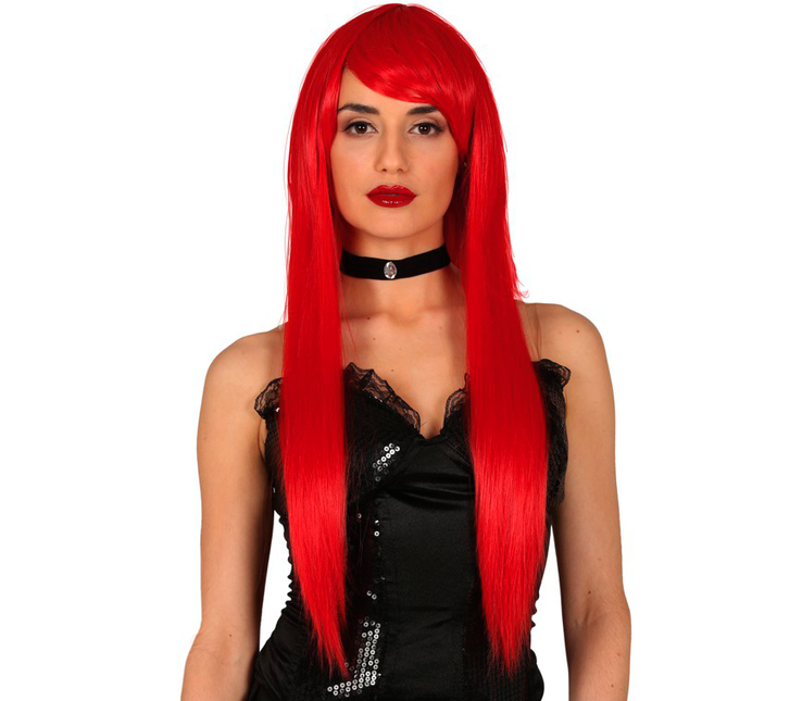 Parrucca rossa capelli lunghi
