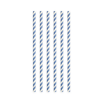 Cannucce a righe blu 19cm 20pz