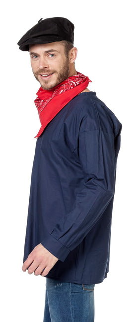 Smock da contadino uomo blu