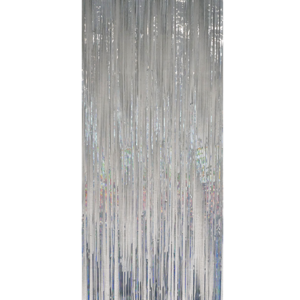 Tenda per porta argento olografica 2,5 m