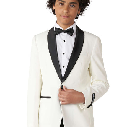 Ragazzo in smoking bianco, adolescente <tc>OppoSuits</tc>