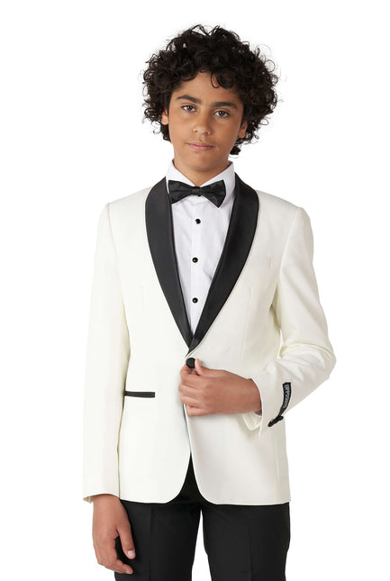 Ragazzo in smoking bianco, adolescente <tc>OppoSuits</tc>