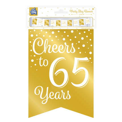 Striscione 65 anni Oro Bianco 6m