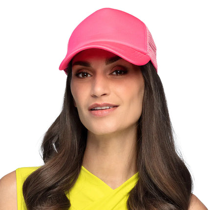 Cappellino rosa neon regolabile