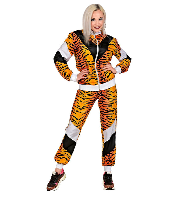 Tuta da ginnastica Neon 80S Stampa tigre difettosa