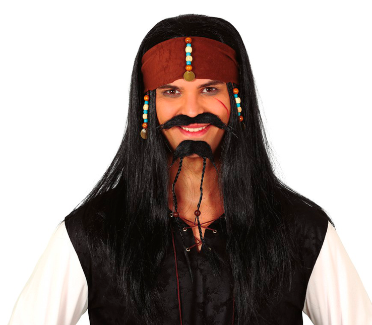 Cerchietto con parrucca da pirata