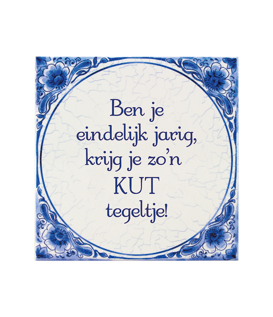 Mattonella blu Delft con figa 14,5 cm
