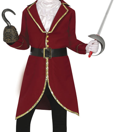 Costume da pirata rosso per bambina