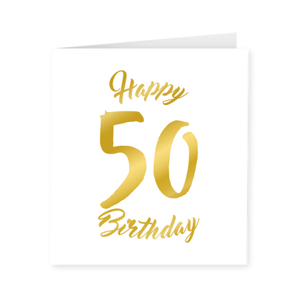 Biglietto 50 anni Oro Bianco 15cm