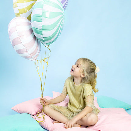 Palloncino ad elio rosa chiaro a spirale 45 cm vuoto