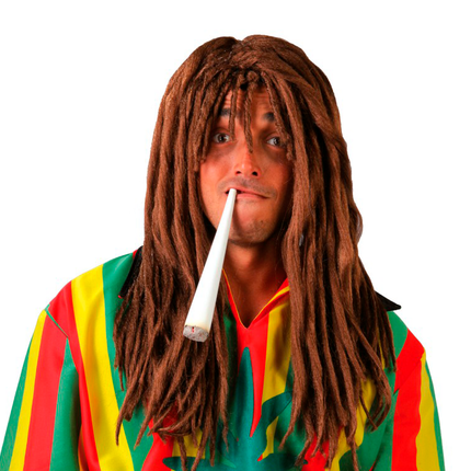 Parrucca rasta marrone lunga