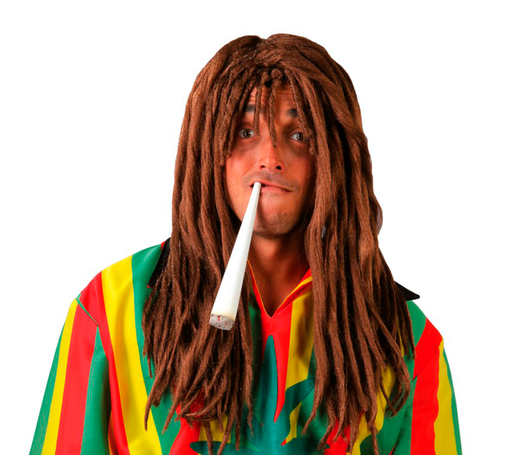 Parrucca rasta marrone lunga