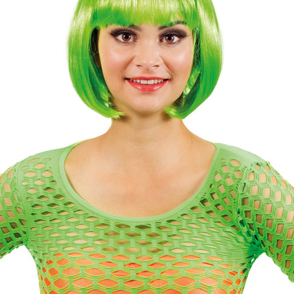 Parrucca verde neon Bobline