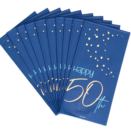 Tovaglioli 50 anni blu 33cm 10pz