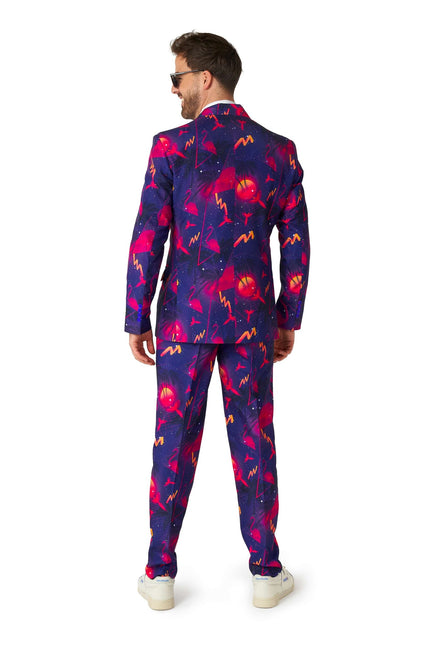 Abito da uomo retrò neon blu scuro <tc>Suitmeister</tc>