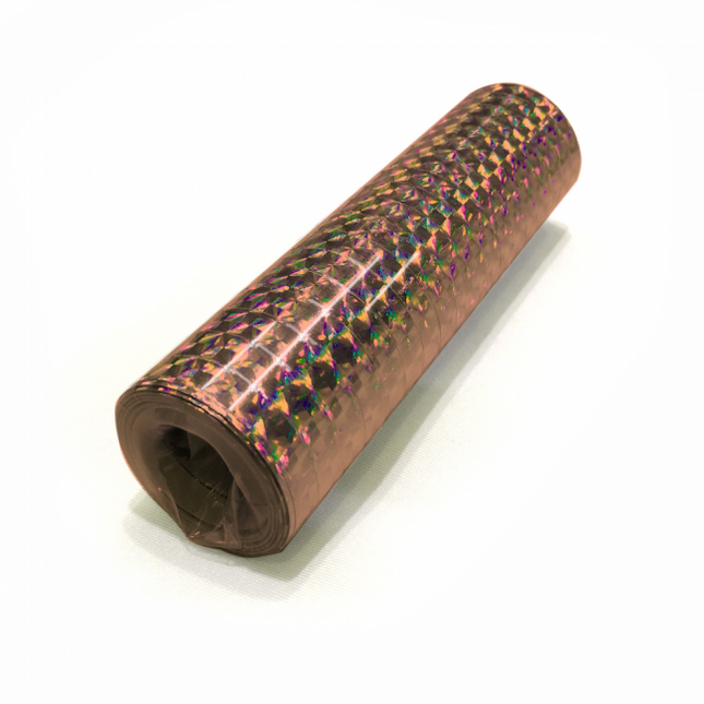Serpetina olografica oro rosa 4m 18 anelli