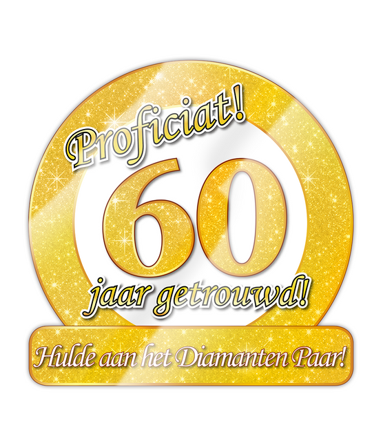 Cartello per porta 60 anni di matrimonio 50 cm