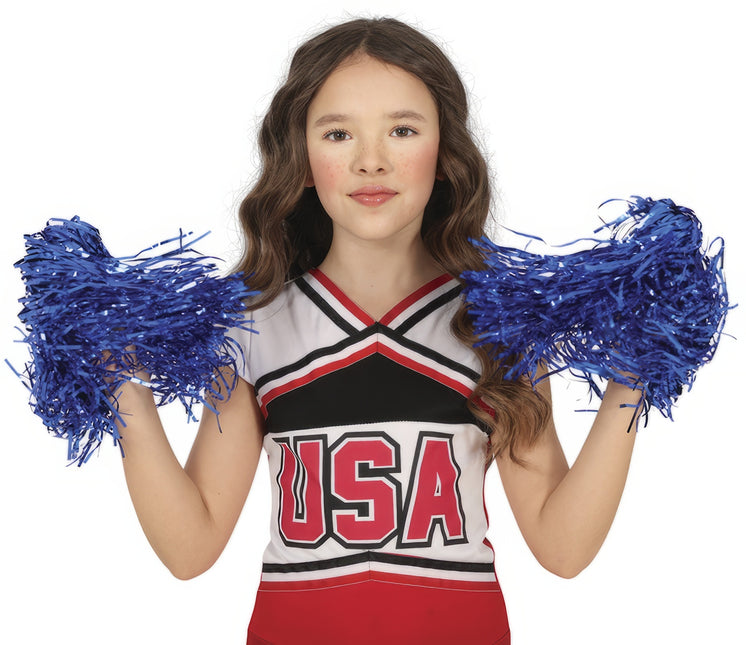 Pompon blu 2 pezzi