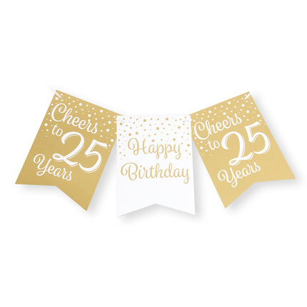 Striscione 25 anni Oro Bianco 6m