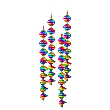 Spirali decorative colorate da appendere 60 cm 4 pezzi