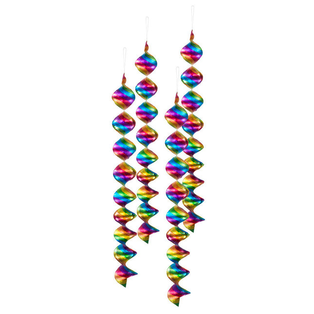 Spirali decorative colorate da appendere 60 cm 4 pezzi