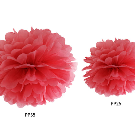 Pompon rosso 25 cm