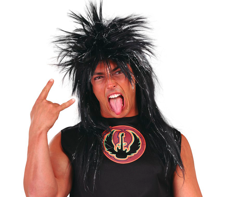 Parrucca punk nera