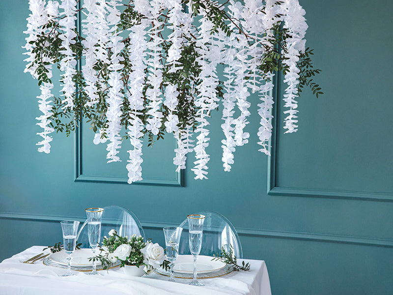 Ghirlanda di fiori bianchi da 1,8 m