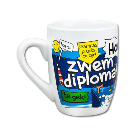 Tazza Diploma di nuoto 12 cm