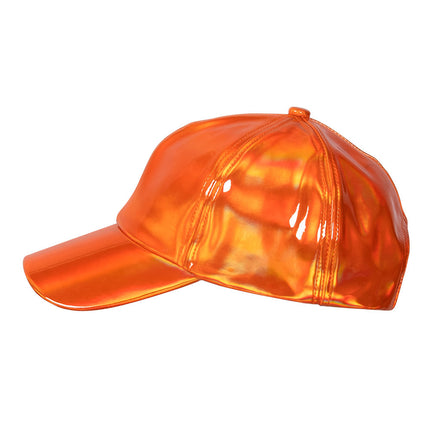 Cappello arancione olografico regolabile