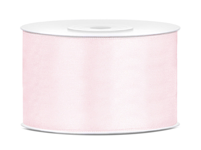 Nastro di raso rosa chiaro pastello 38mm 25m