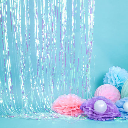 Pompon azzurro 25 cm