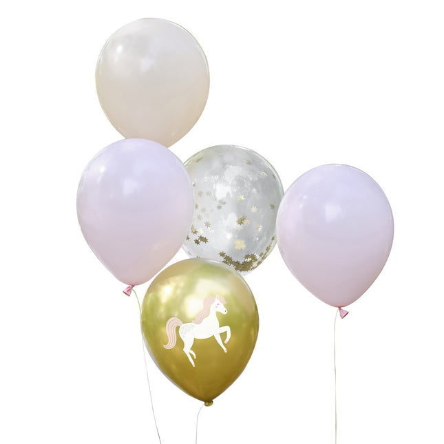 Palloncini Principesse Unicorno 30cm 5pz