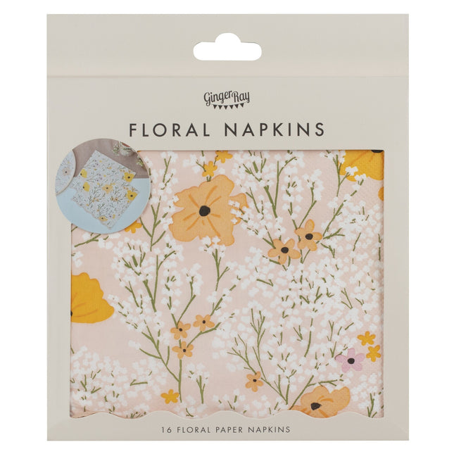 Tovaglioli a fiori 16 pezzi