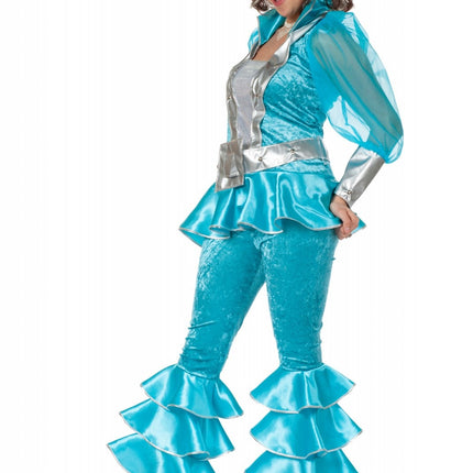 Tuta da discoteca blu da donna