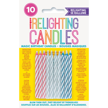 Candele di compleanno non gonfiabili 6cm 10pz