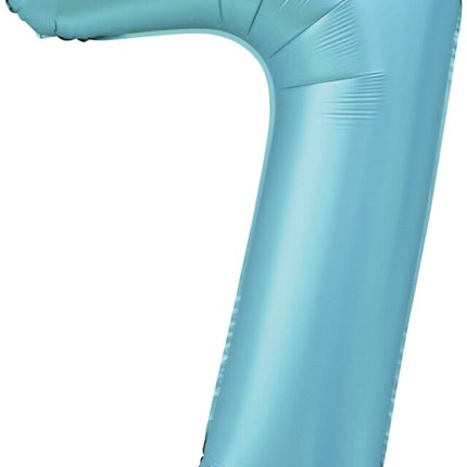 Palloncino figura azzurro 7 anni lucido 86 cm