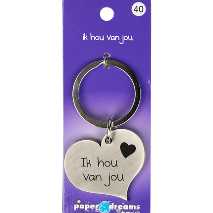 Portachiavi I Love You Heart 10 cm