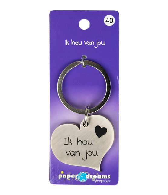 Portachiavi I Love You Heart 10 cm