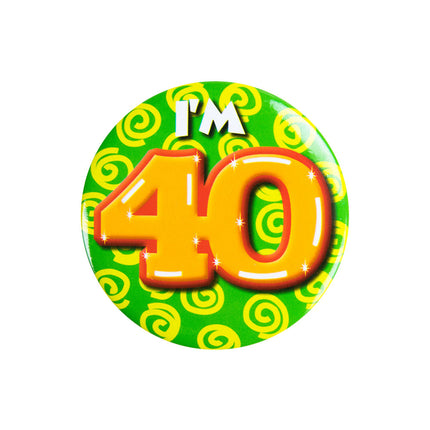 Ho 40 anni Pulsante 40 anni 5,5 cm