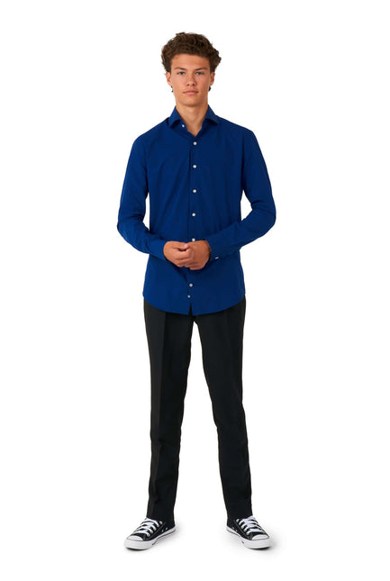 Camicia blu scuro ragazzo adolescente <tc>OppoSuits</tc>