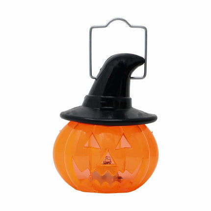 Decorazione di Halloween appesa Zucca con luce 8 cm
