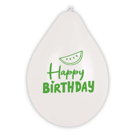 Palloncini Buon Compleanno Frutta Bifacciali 25cm 6pz